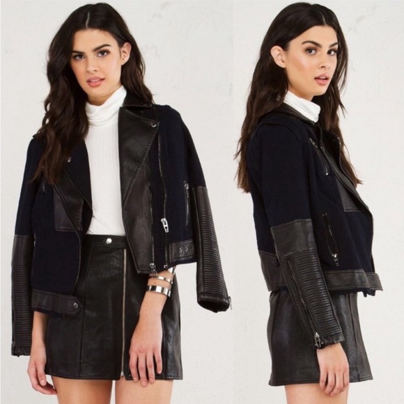 Blank NYC Jackets & Blazers - BLANKNYC Sour Faced Faux Leather Moto Jacket NWT